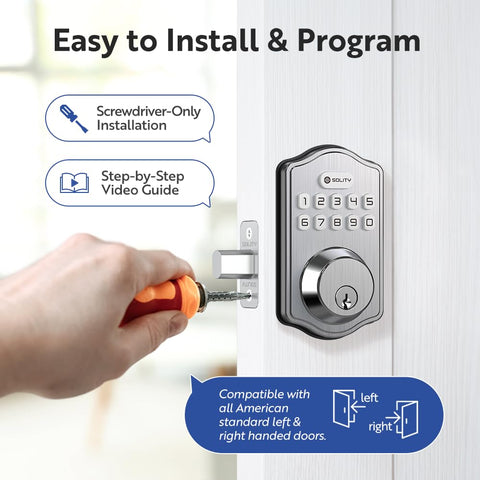 SOLITY AT1 suitable for residential and commercial door security.