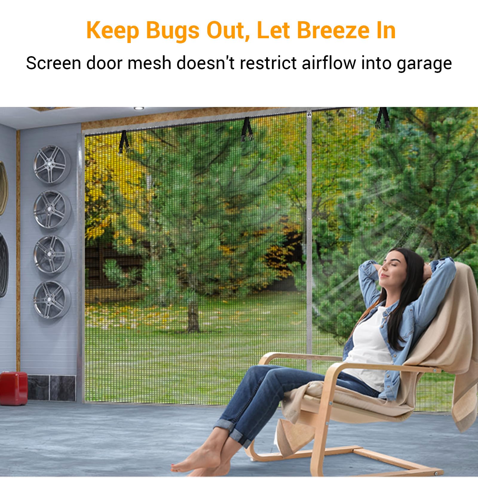 SOLODOTO durable, pet-friendly garage screen for busy spaces.