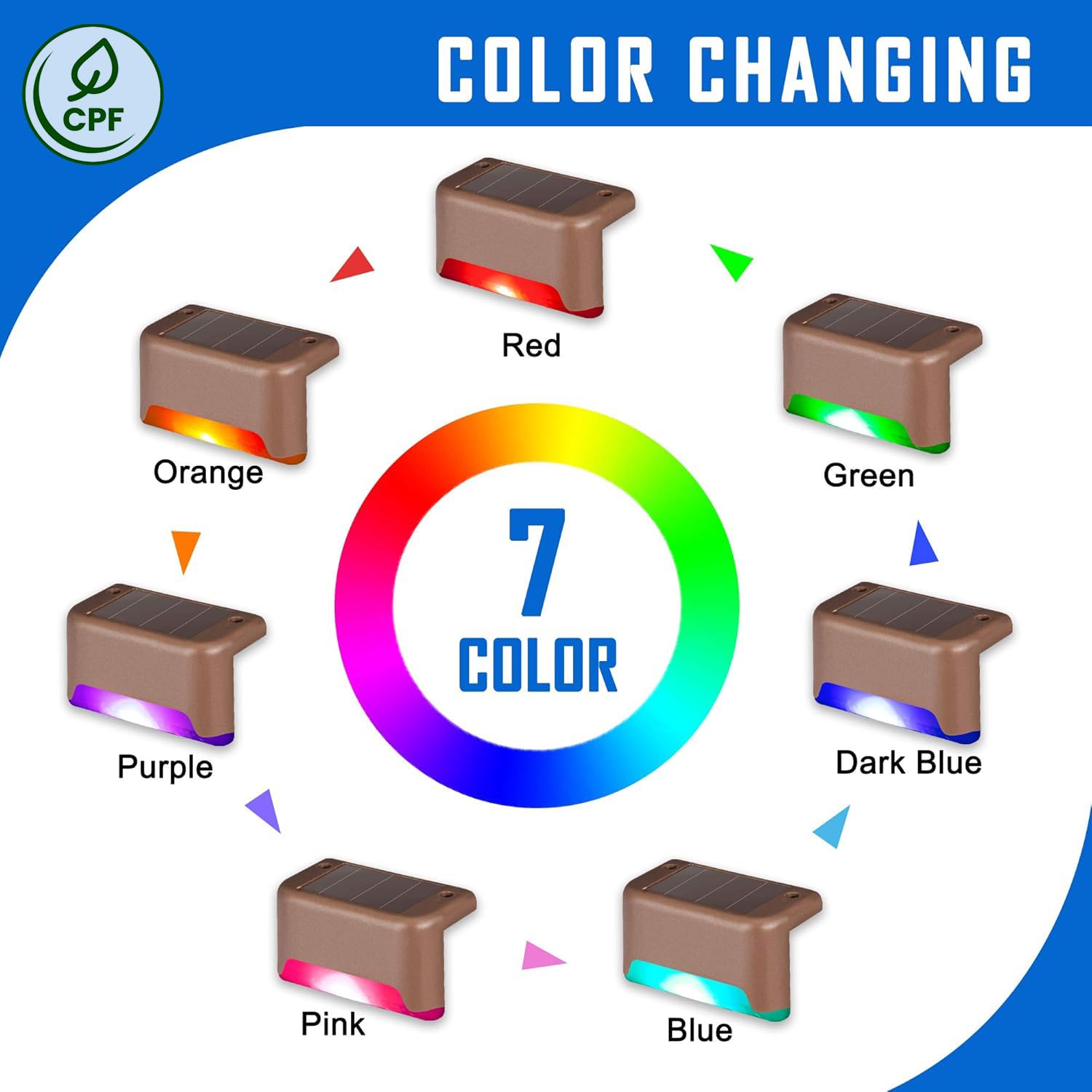 SOLPEX color-changing lights complement deck and fence aesthetics.