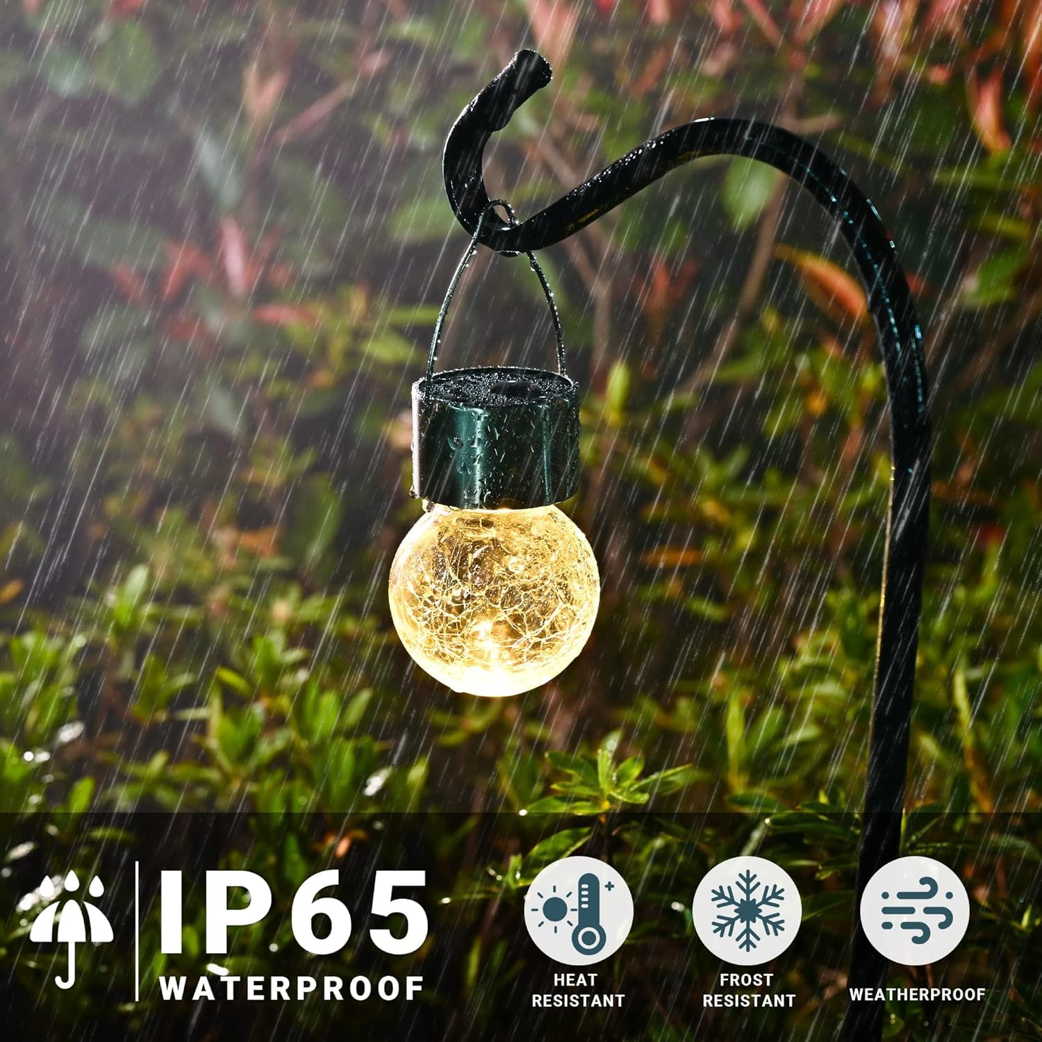 SOLPEX decorative globe light brightens garden paths and patios at night