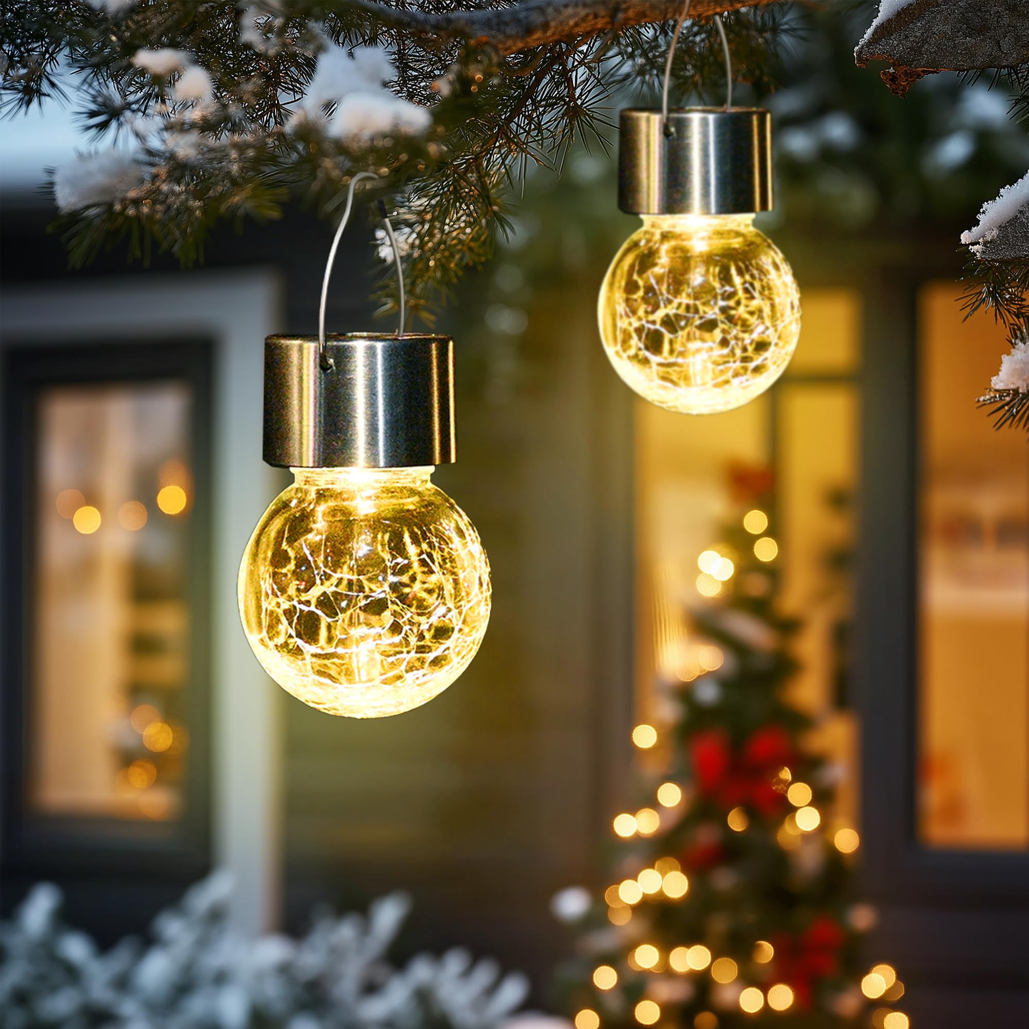 SOLPEX garden lighting balls line walkways with a gentle glow