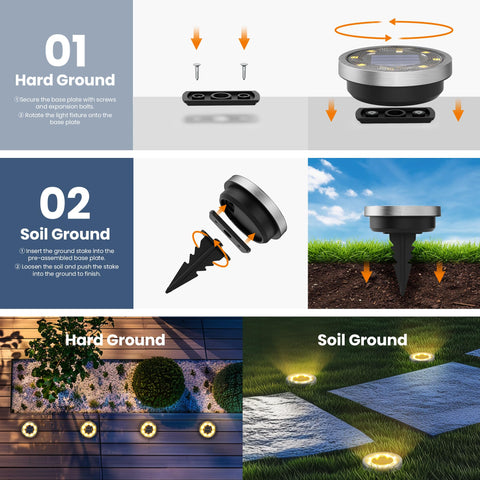 SOLPEX ground light enables easy, no-wiring installation.
