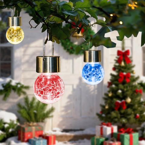 SOLPEX hanging globe light installation shows easy setup for patios and yards.