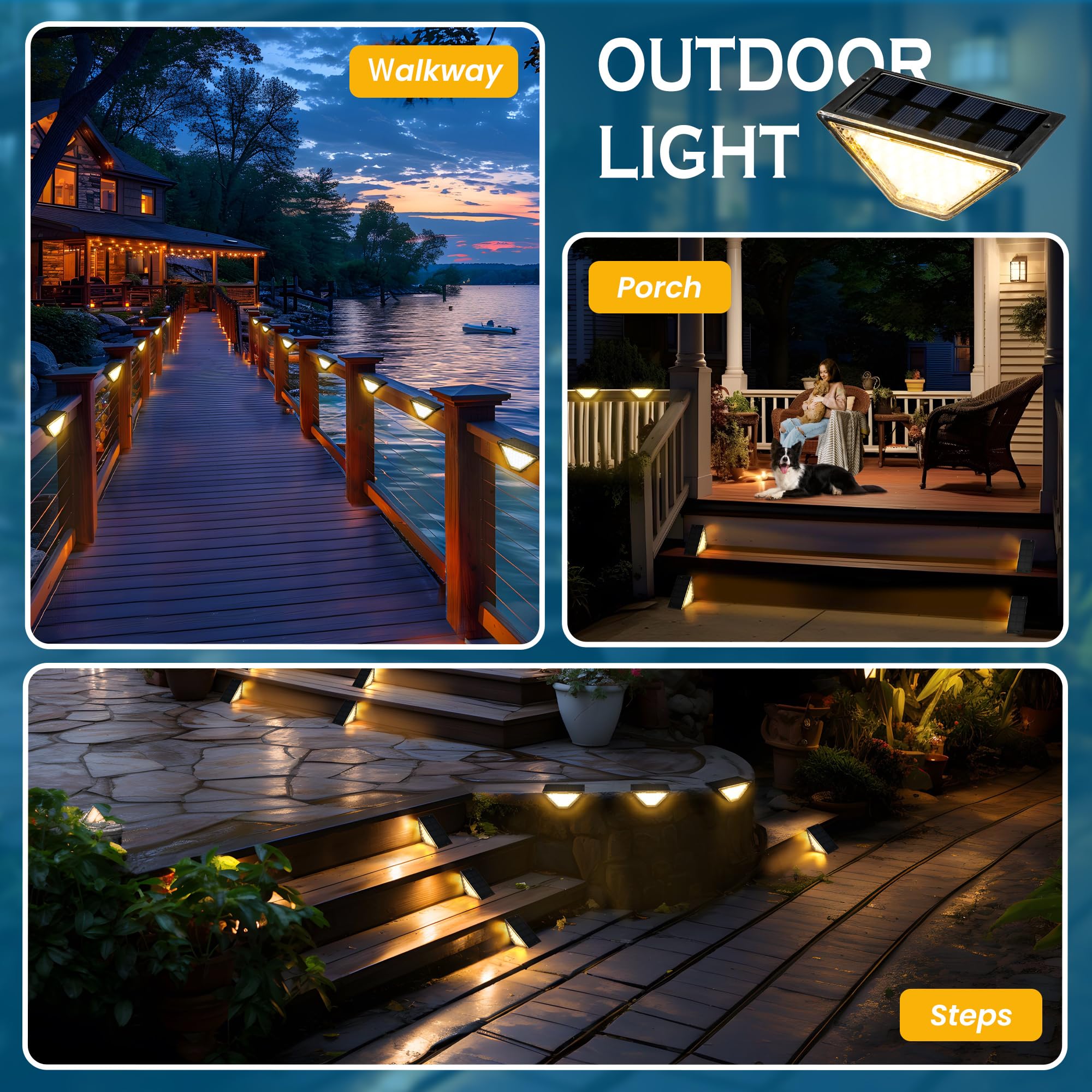 SOLPEX ultra-thin solar panel lights blending with stairs for discreet illumination