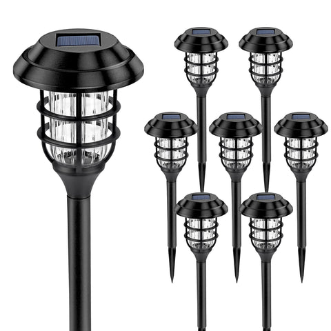 SOLPEX solar lights showcase snowflake pattern lighting along a walkway