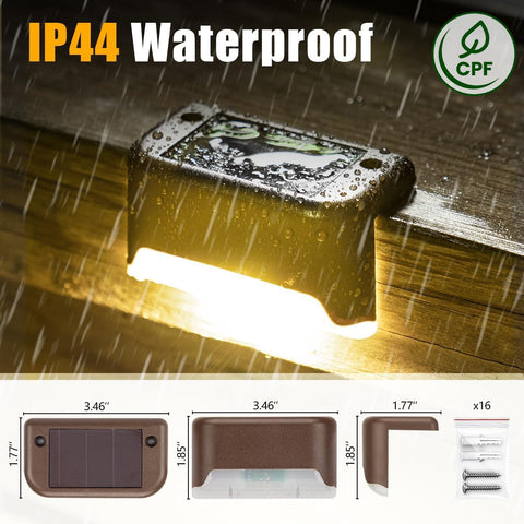 SOLPEX durable outdoor deck light enhances safety around steps and entryways.