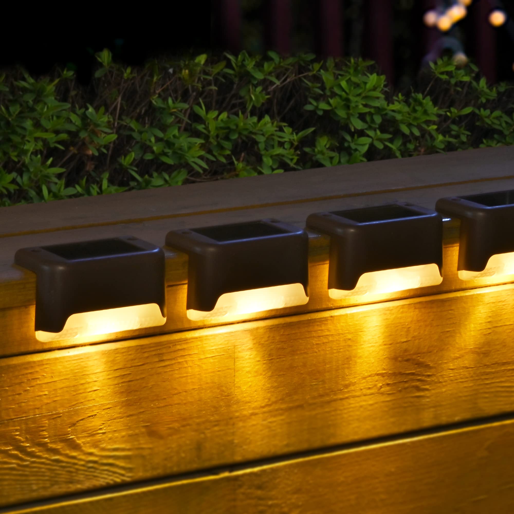 SOLPEX warm white lights brighten patios and yards for nighttime gatherings.