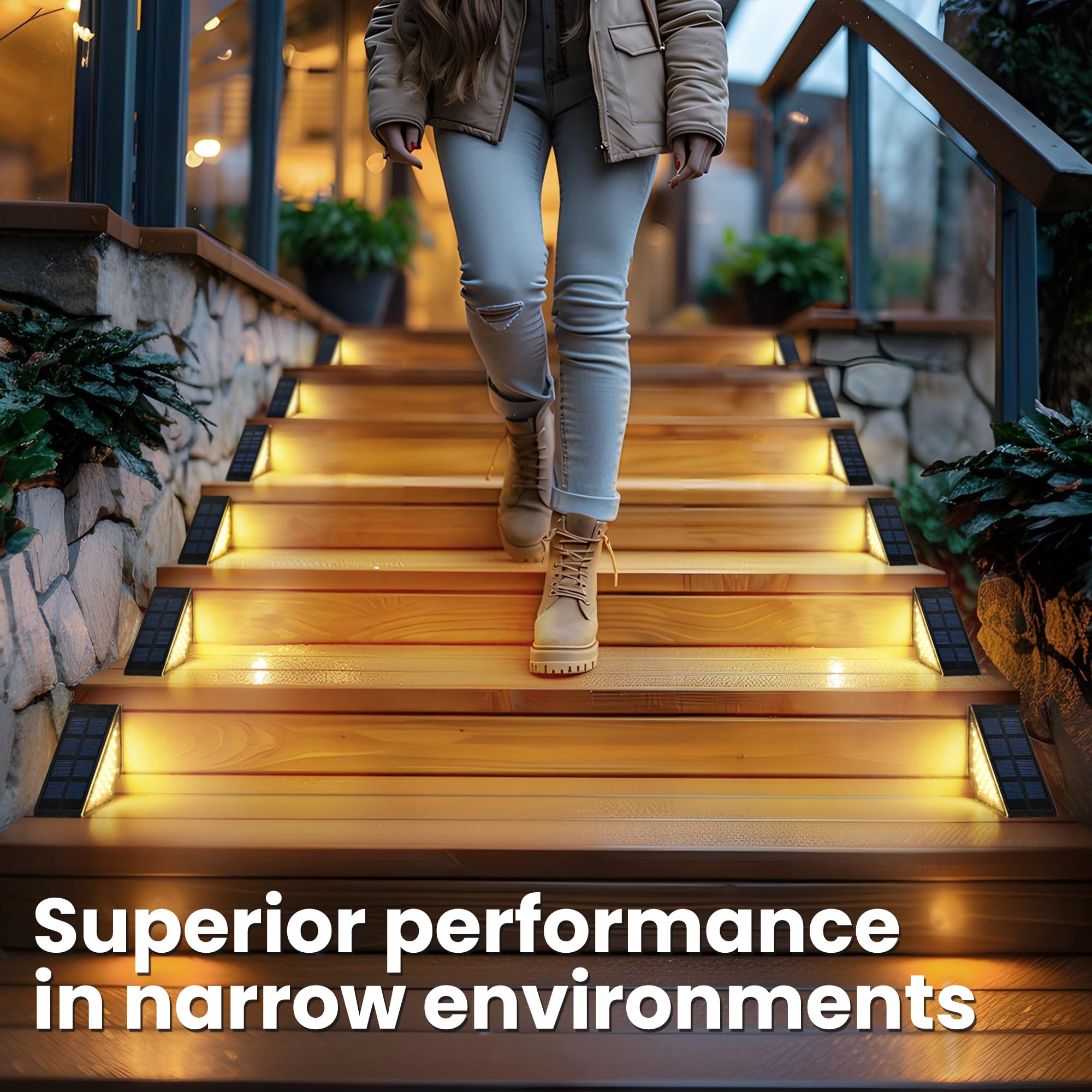 SOLPEX solar deck step light brightening pathways with IP67 waterproof protection