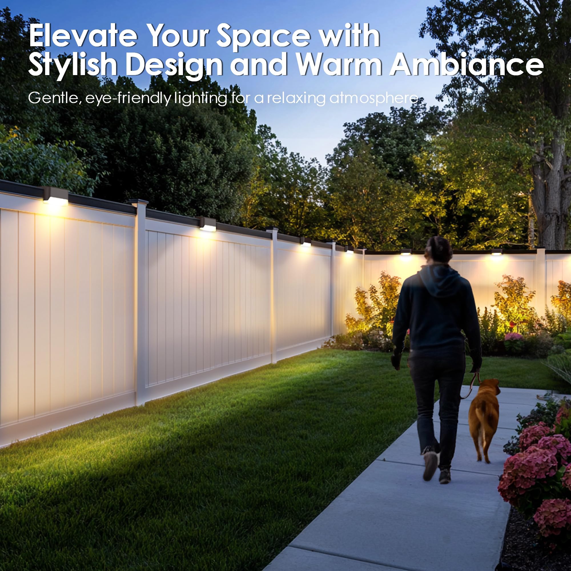 SOLPEX solar fence light in warm white adds inviting outdoor ambience