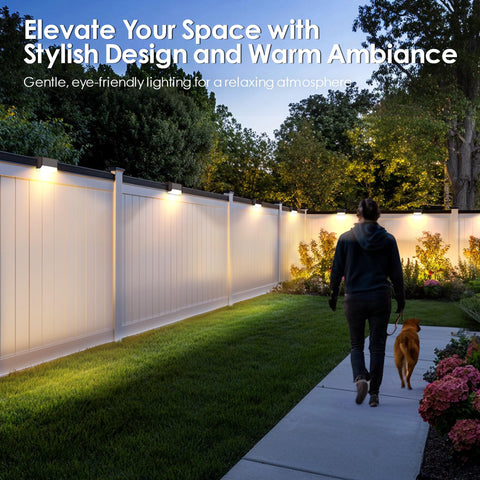 SOLPEX solar fence light in warm white adds inviting outdoor ambience