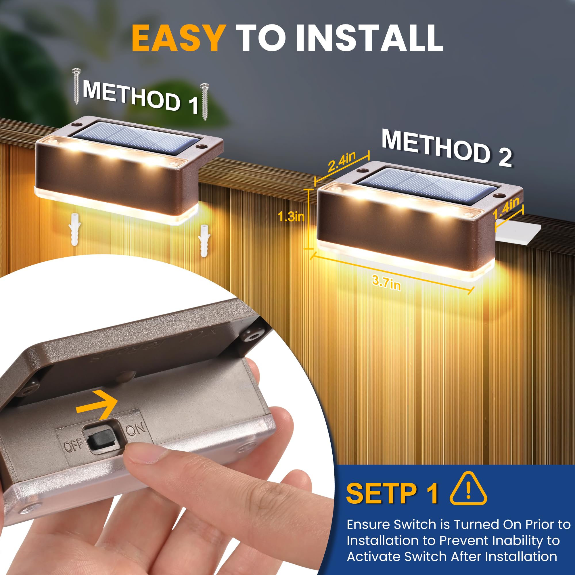 SOLPEX solar fence lights installation in minutes enhances outdoor safety.