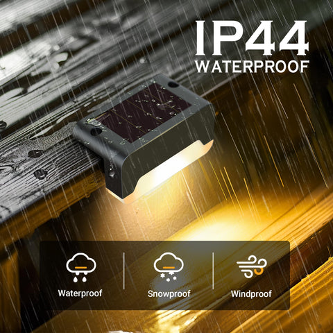SOLPEX solar fence lights IP44 weatherproof for year round use.