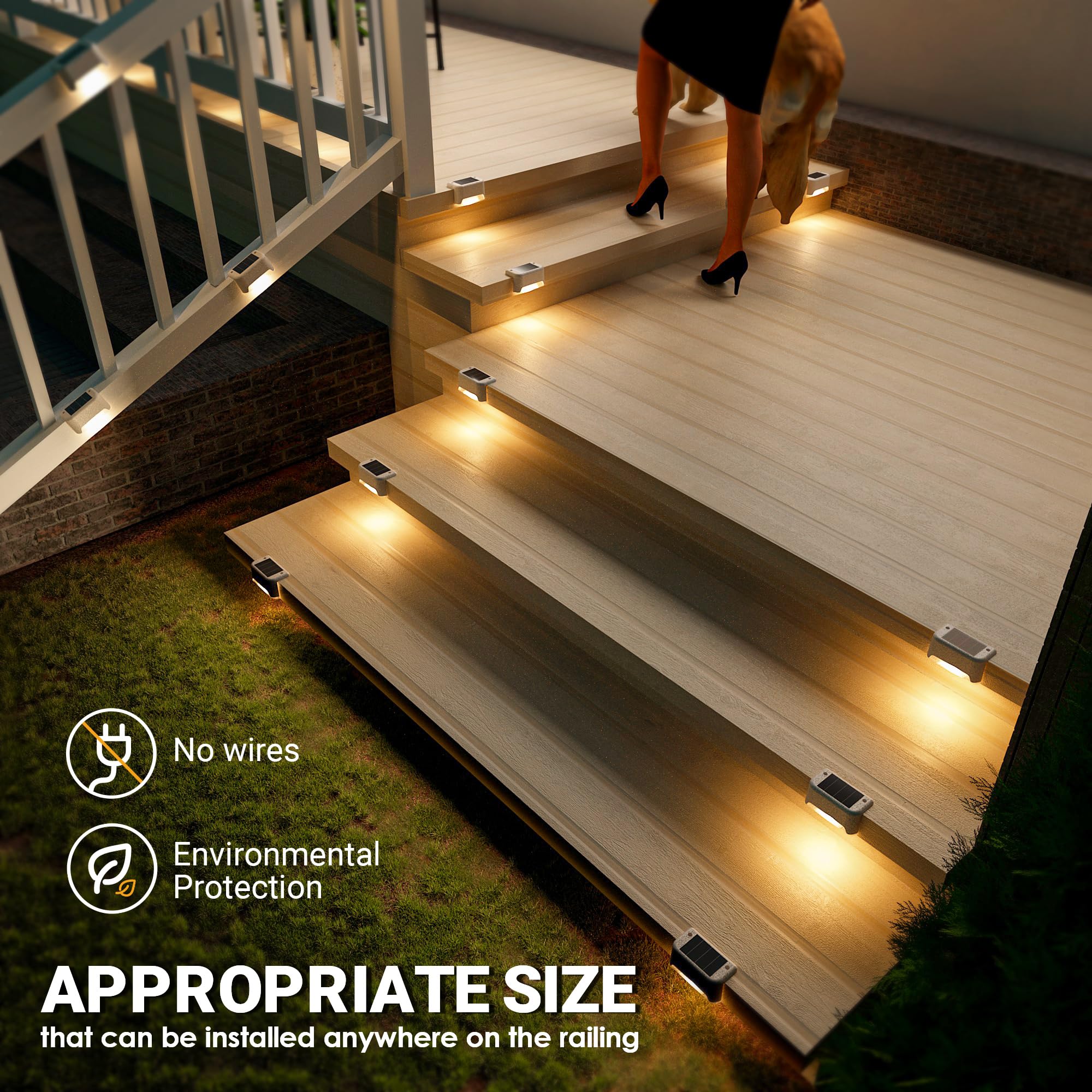 SOLPEX solar fence light at the entrance provides gentle lighting