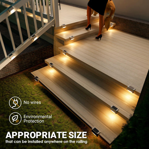 SOLPEX solar fence light at the entrance provides gentle lighting