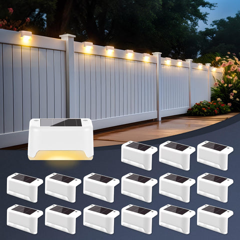 SOLPEX solar fence light lighting outdoor steps with warm glow