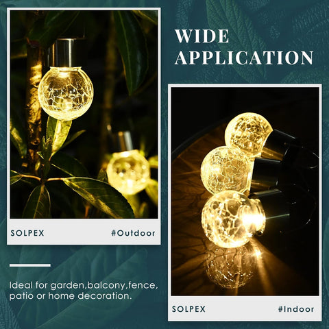 SOLPEX solar globe light charges by day and glows softly at night