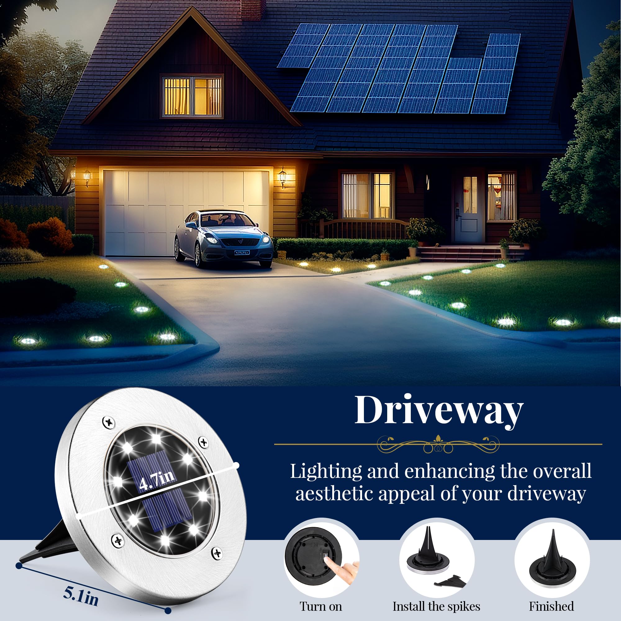 SOLPEX auto on/off functionality ensures lights activate at dusk automatically.