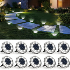 Solpex solar ground light with diamond-cut cover for elegant garden lighting.