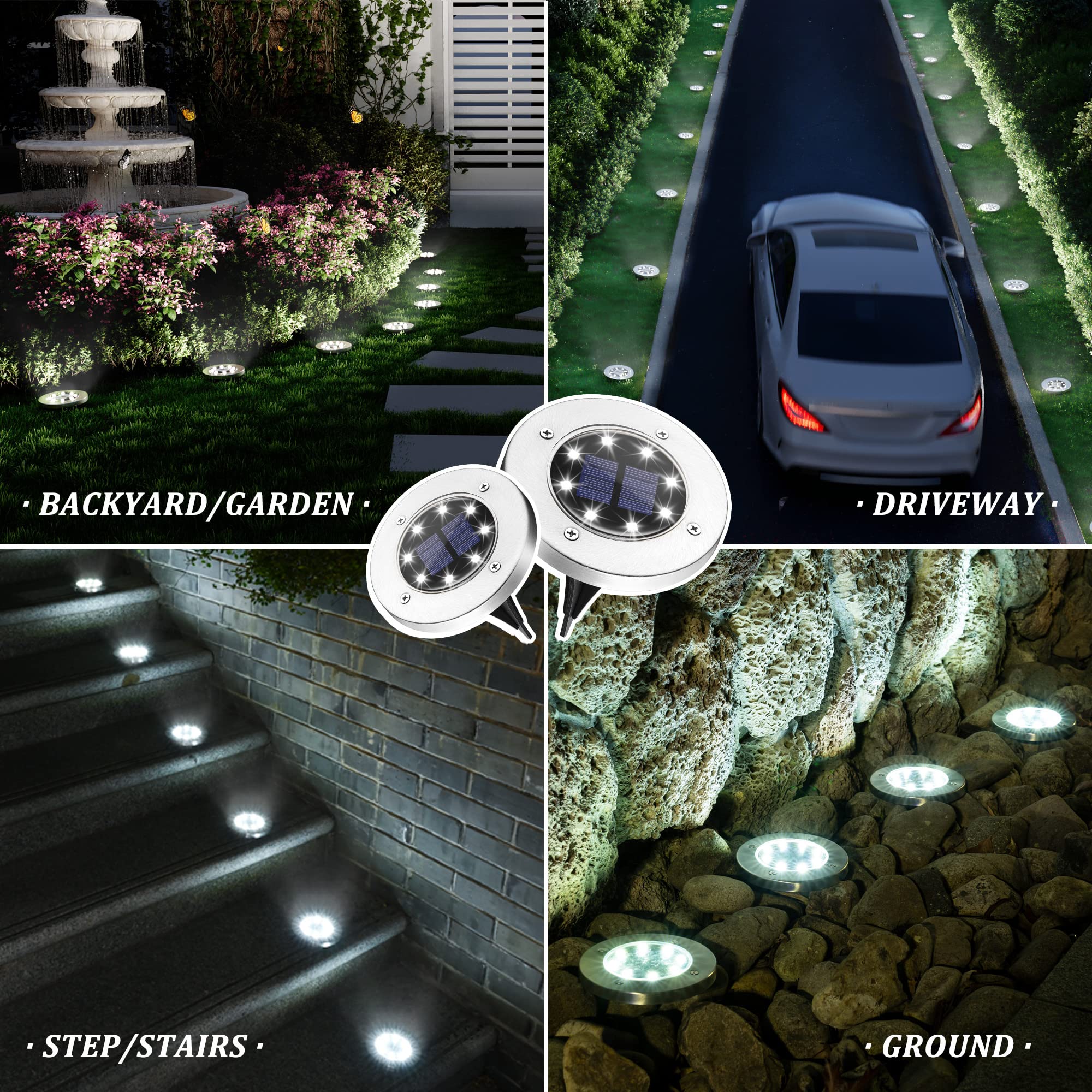 SOLPEX solar ground light driveway adds clear illumination and durability.