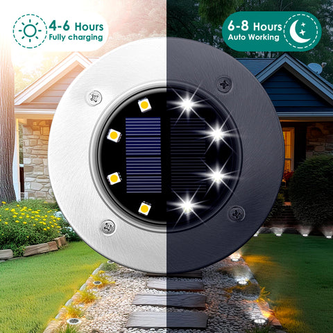 SOLPEX solar ground light patio creates ambient lighting for evenings.