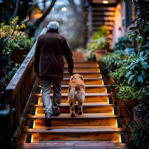 SOLPEX dusk-to-dawn lighting adds safe visibility to decks and yards