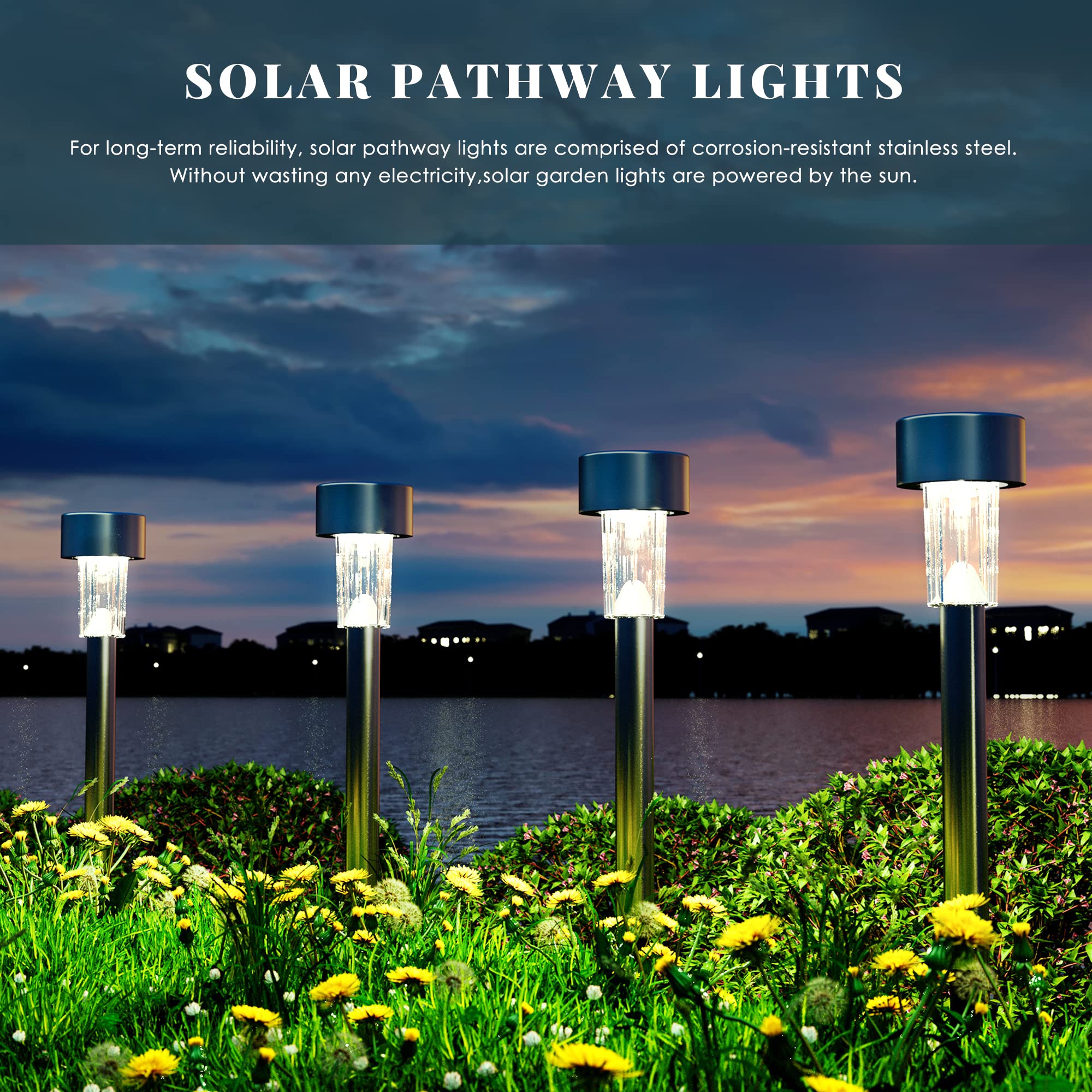 SOLPEX stainless-steel design offers corrosion resistance for year-round outdoor lighting.