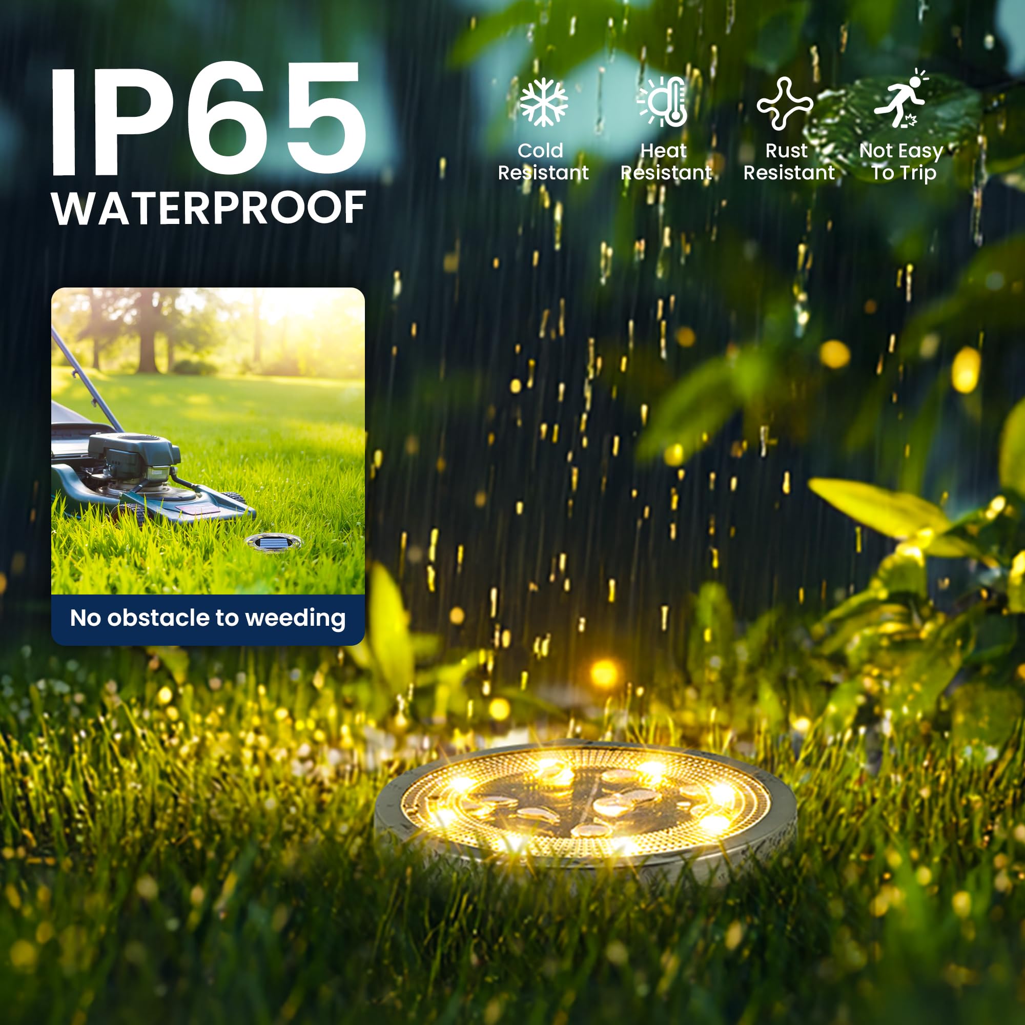SOLPEX solar-powered light delivers warm white ambiance all night.