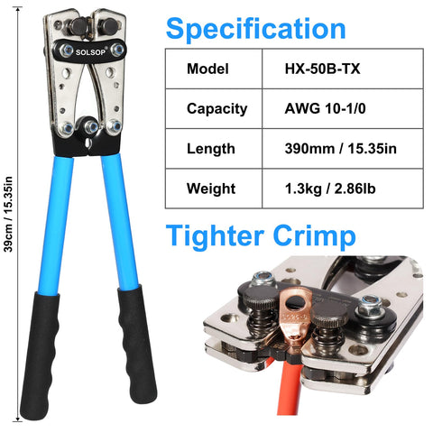 Solsop crimping kit showing 60 copper lugs for versatile wiring