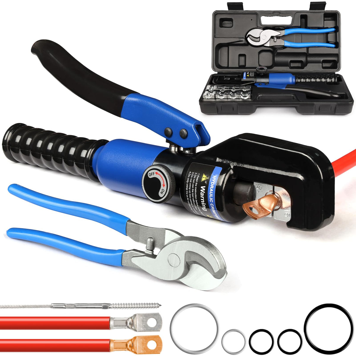 Solsop hydraulic crimping tool in action delivering precise 10-ton crimps