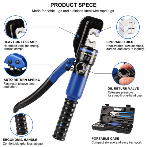Solsop rotating head allows crimps in confined spaces for flexibility