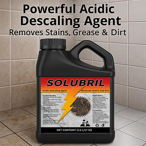 SOLUBRIL TILE Original application on grout brightens lines with less scrubbing.