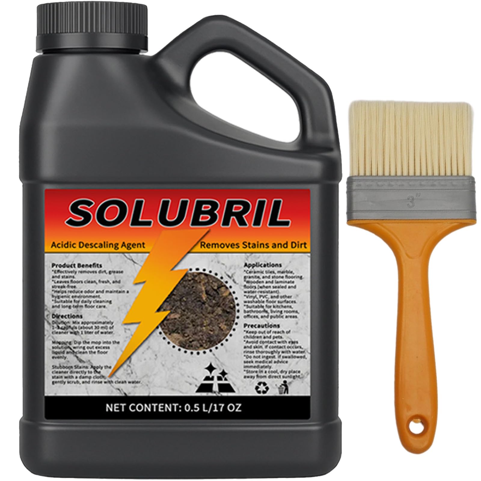 SOLUBRIL TILE Original bottle pour shows easy dosing for effective floor cleaning.
