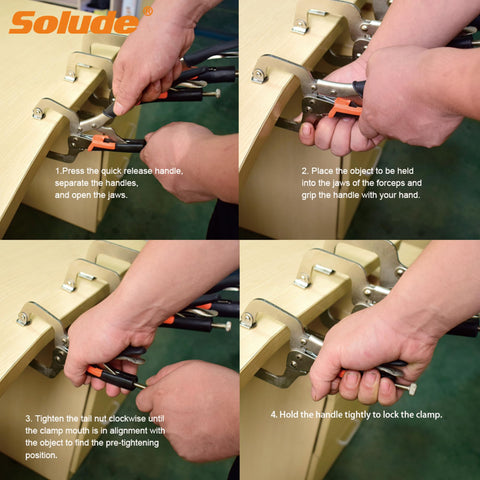 SOLUDE 4-pack storage and portability of locking pliers
