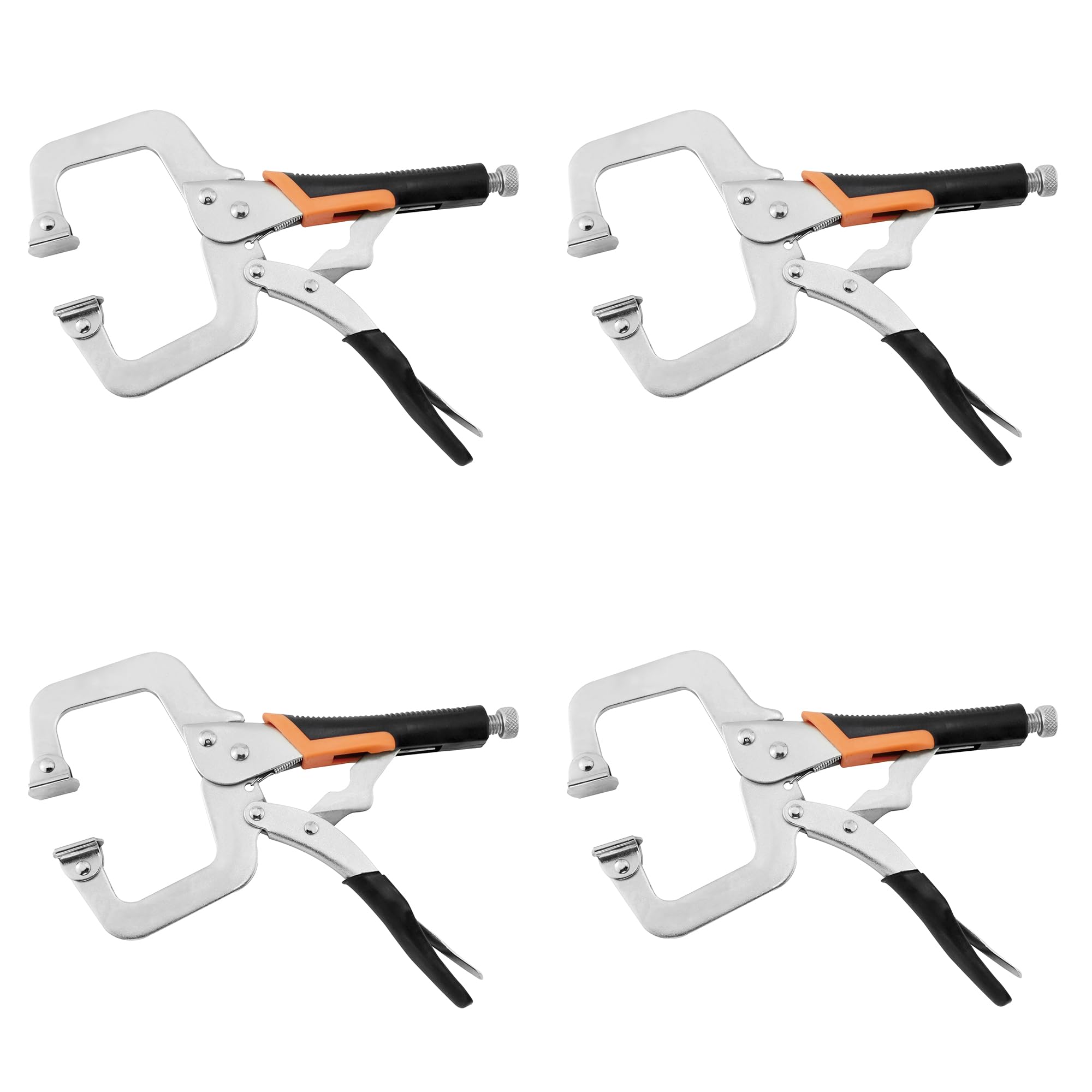 SOLUDE 6-inch C-clamp locking pliers side view showing sturdy grip