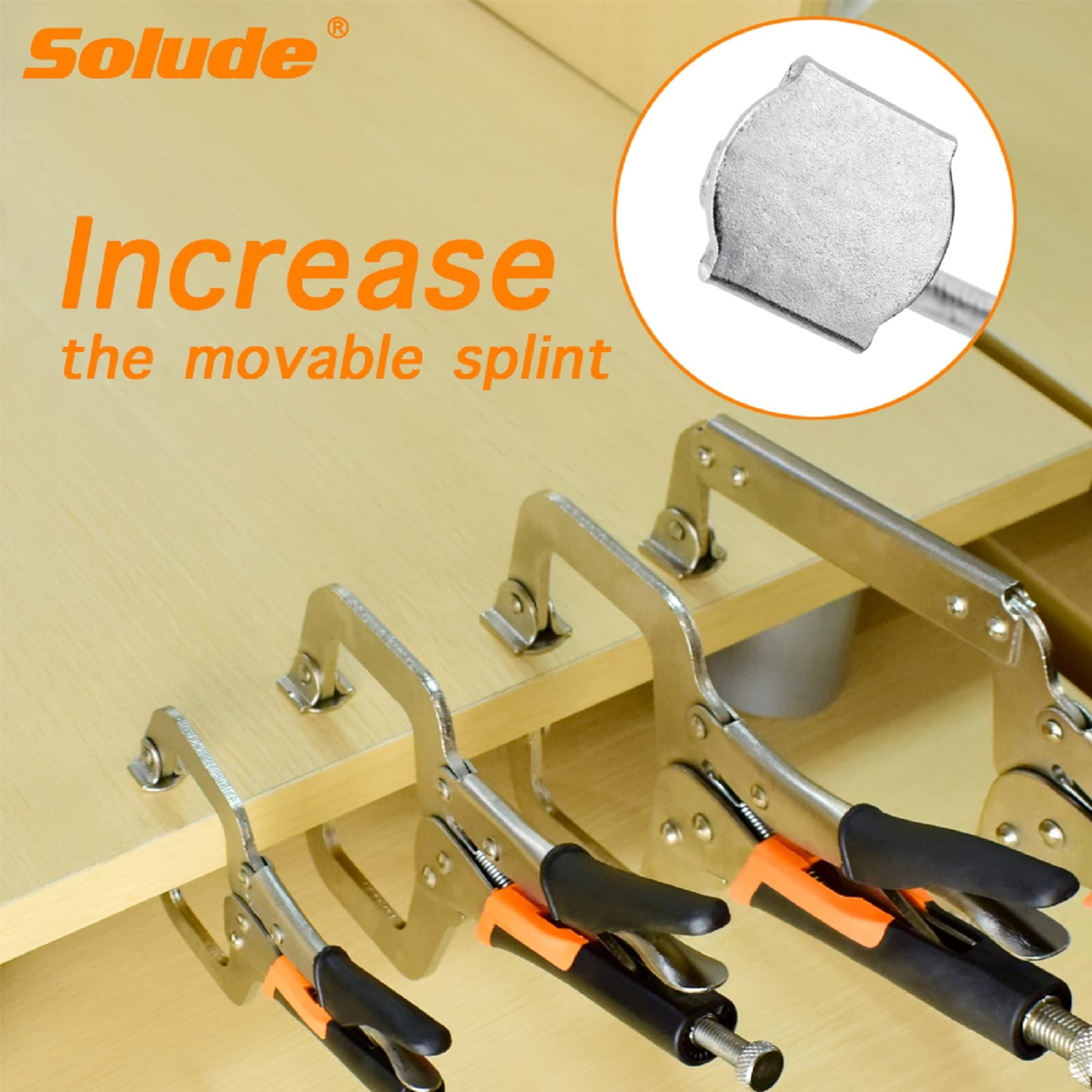 SOLUDE 11-inch pliers hold large workpieces during pocket hole joinery