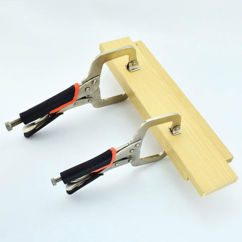 SOLUDE locking pliers in metalworking welding setup