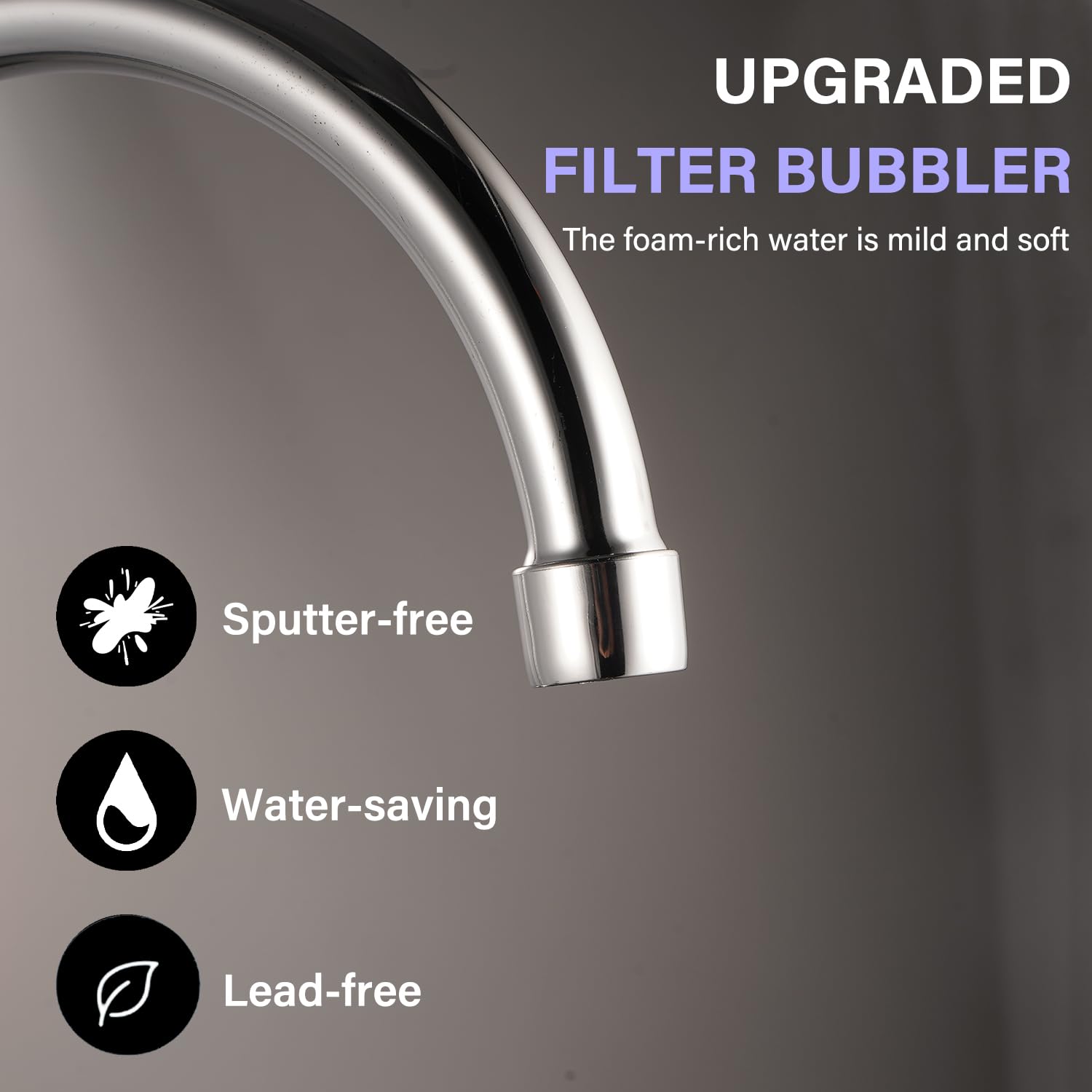 SOLVEX 8-inch 3-hole installation compatibility for standard sinks