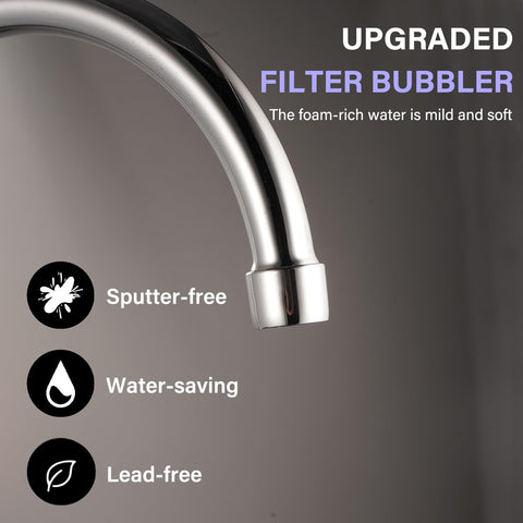 SOLVEX 8-inch 3-hole installation compatibility for standard sinks