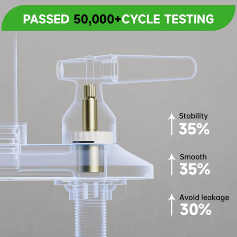 SOLVEX high-arc spout bathroom faucet delivering broad reach for washing.
