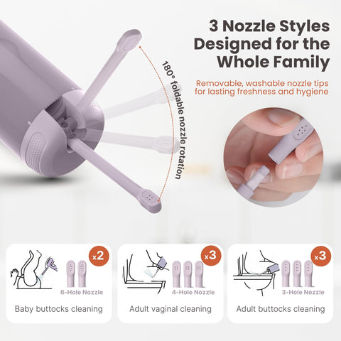 Soma Aura eight replaceable nozzles enable hygienic multi-user use.