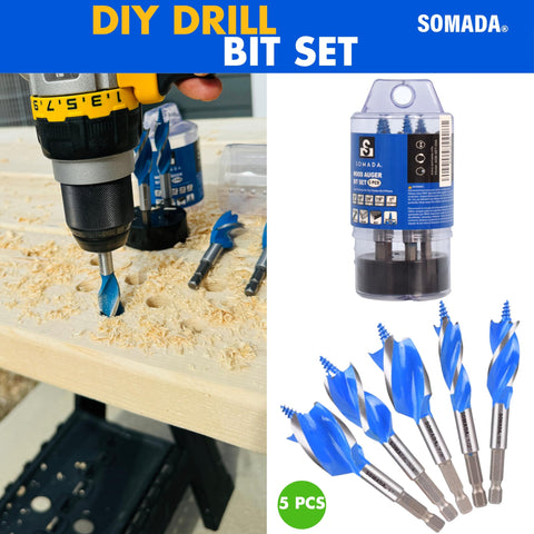 SOMADA five-eighths inch auger bit for wood with efficient chip clearance