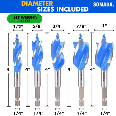 SOMADA seven-eighths inch auger bit for wood handling large holes