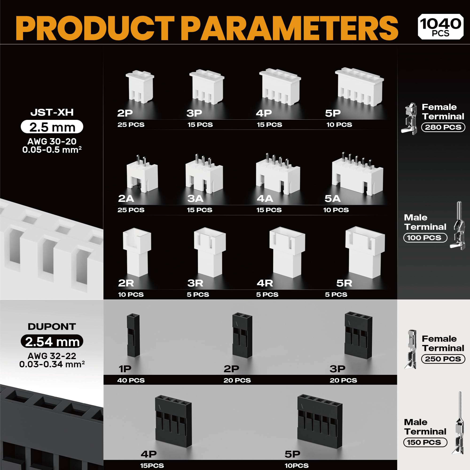 SOMELINE KF2510 2.54mm connectors suitable for versatile projects