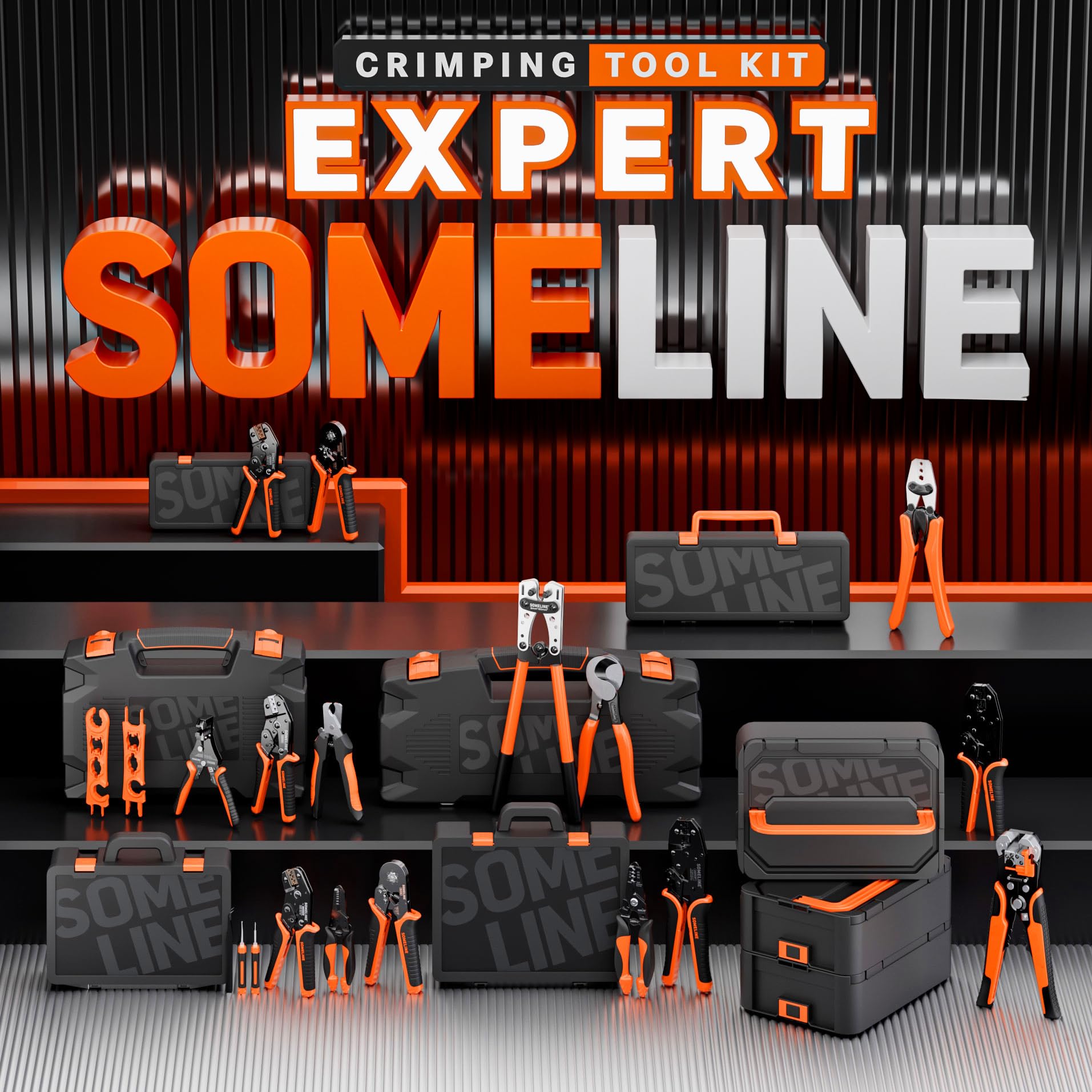 SOMELINE multi-application crimp tool kit ideal for auto, DIY and electronics projects
