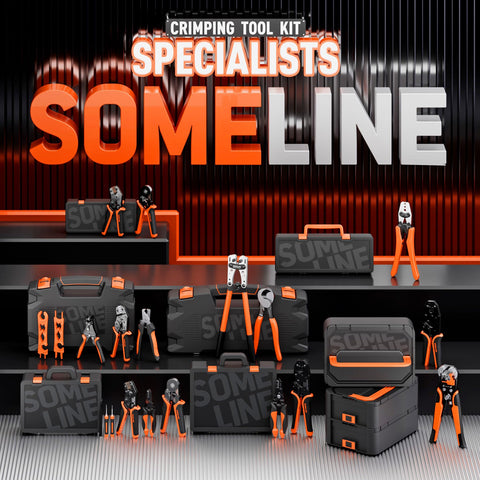 SOMELINE portable double layer storage box for easy transport of ferrule tools.