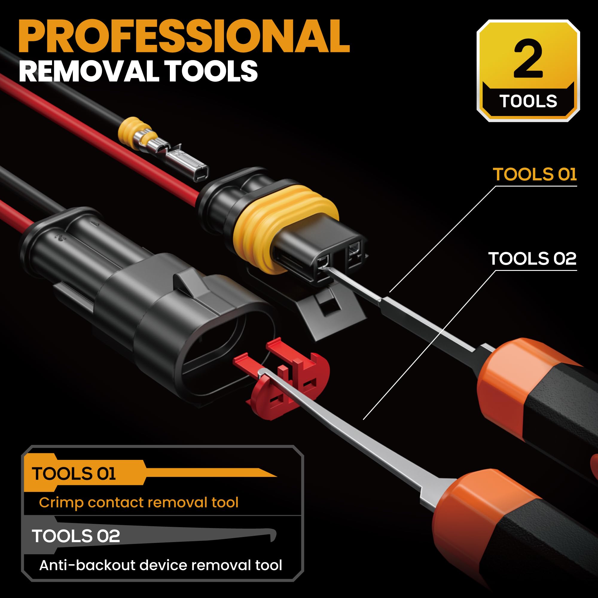 SOMELINE removal tools simplify extraction of crimp contacts.