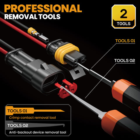 SOMELINE removal tools simplify extraction of crimp contacts.