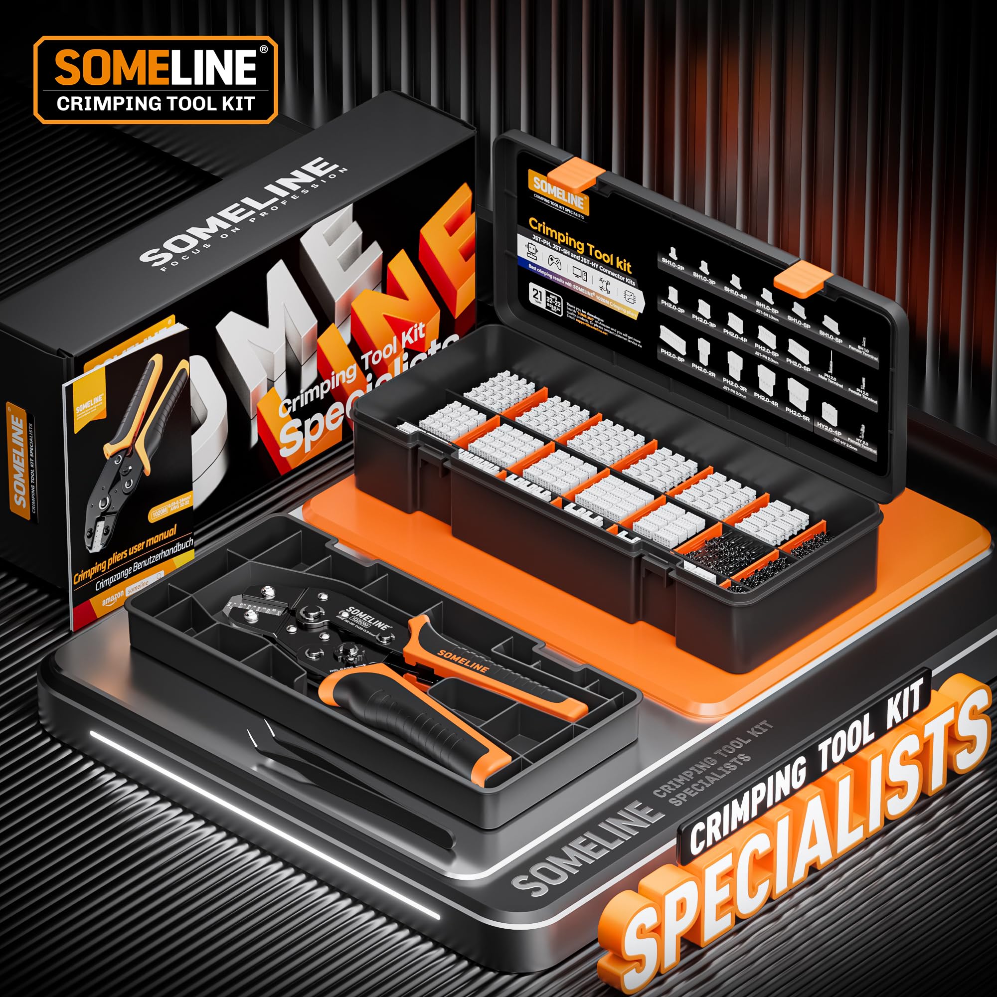 SOMELINE TE and Molex compatibility display across multiple pitches.