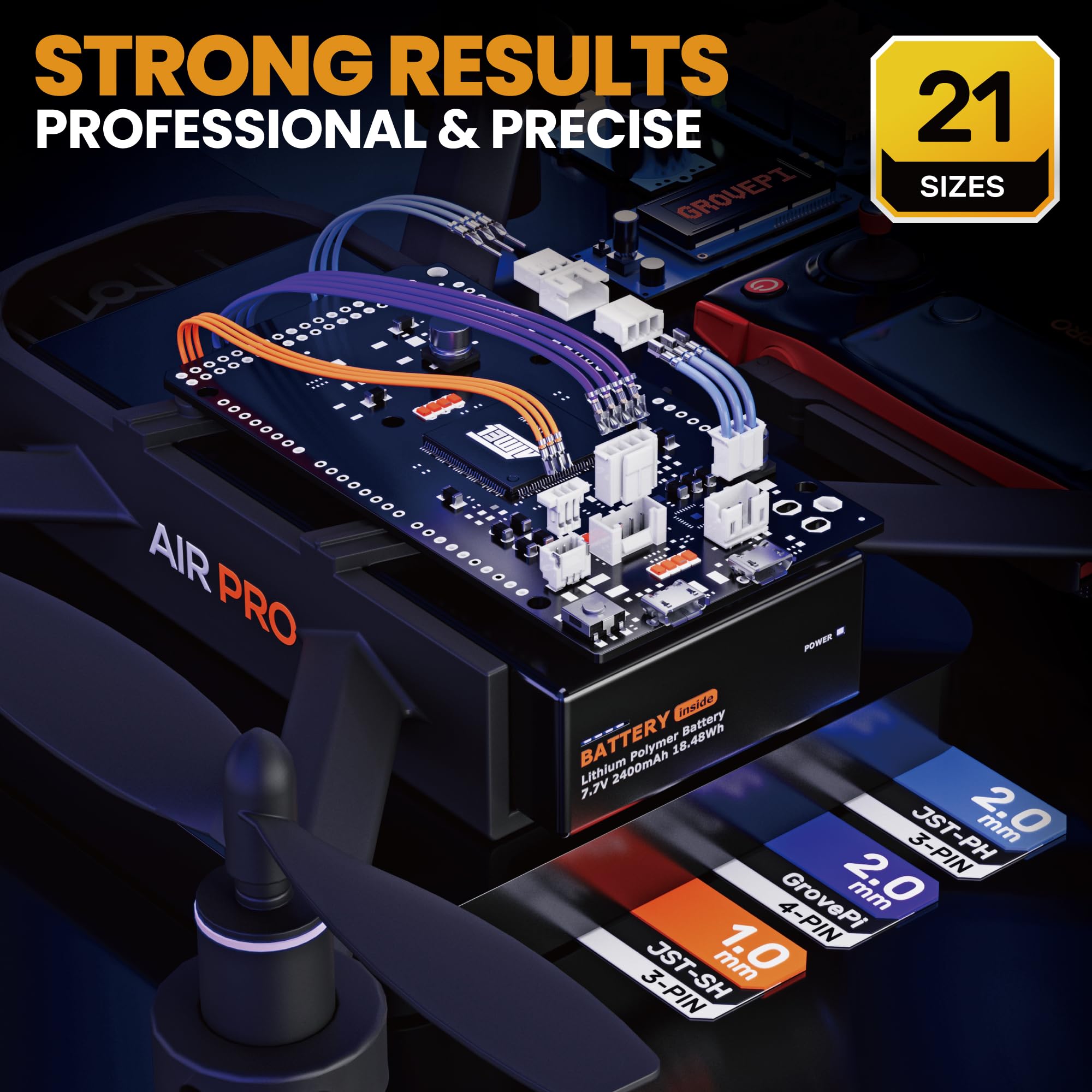 SOMELINE 32-22 AWG wiring range illustrated for JST, TE, and Molex.