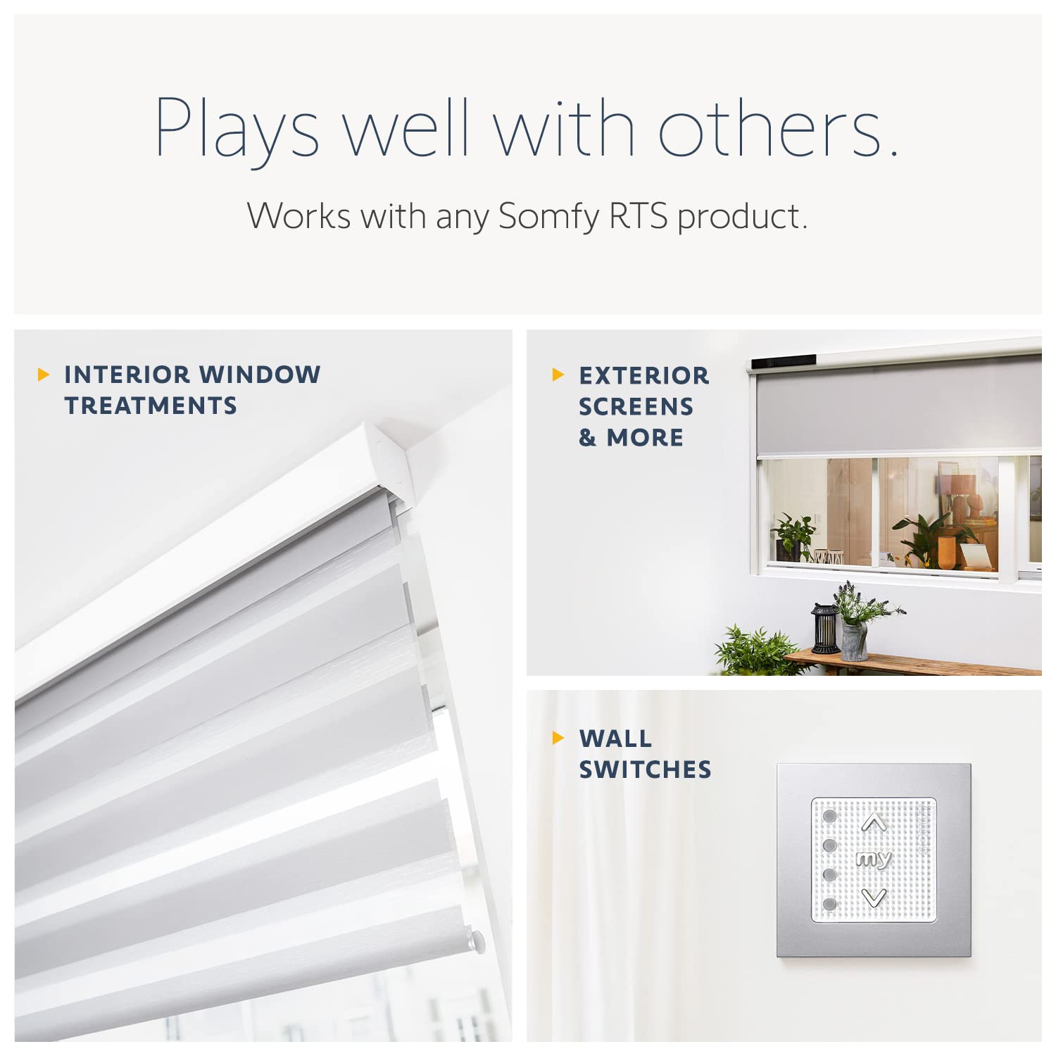 Somfy Situo 5 Pure remote controls five shades for grouped operation.